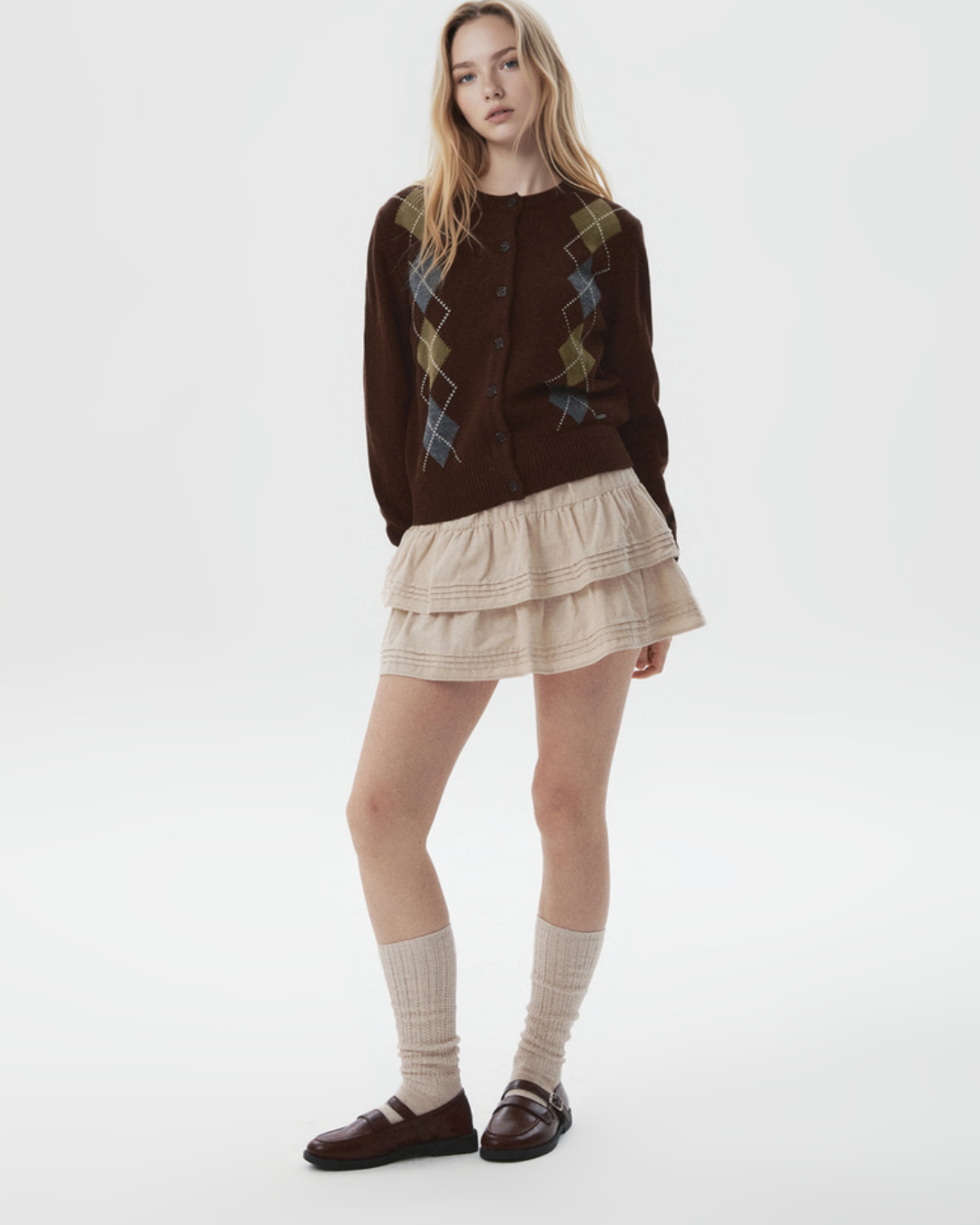 WHOAU 019 Argyle Cardigan