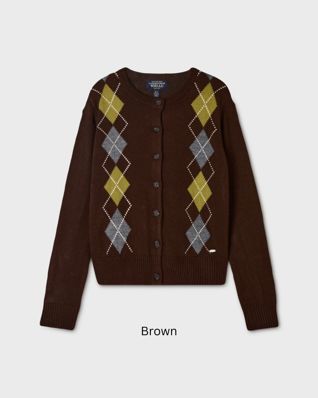 WHOAU 019 Argyle Cardigan
