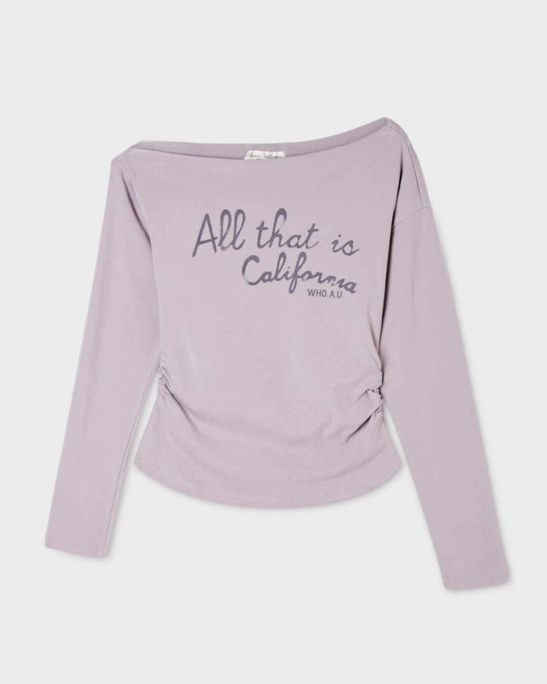 WHOAU 022 One-Shoulder Long Sleeve T-shirt