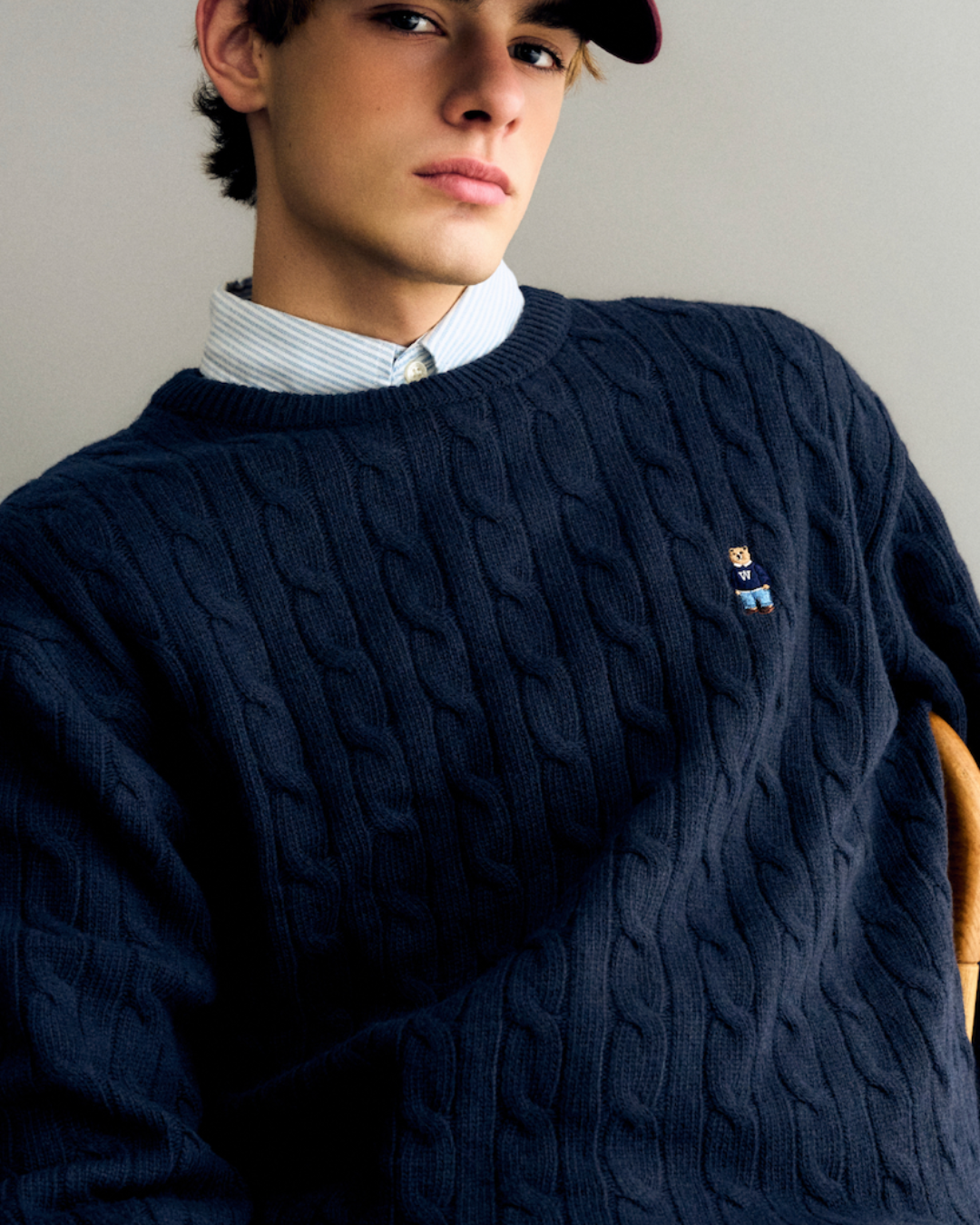 WHOAU 025 Steve Cable R-neck Pullover(U)