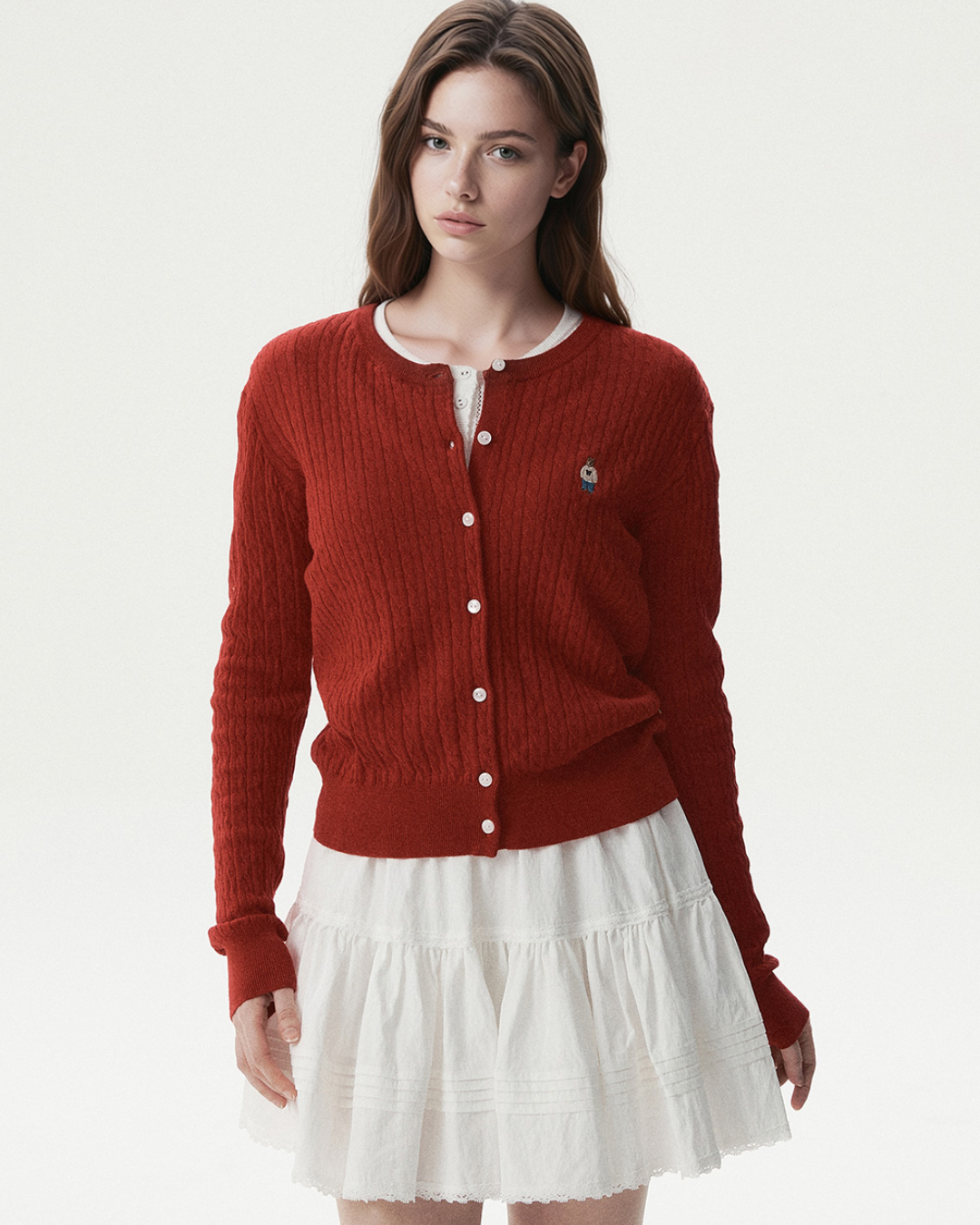 WHOAU 07 薄针织开衫 Steve Cable Cardigan