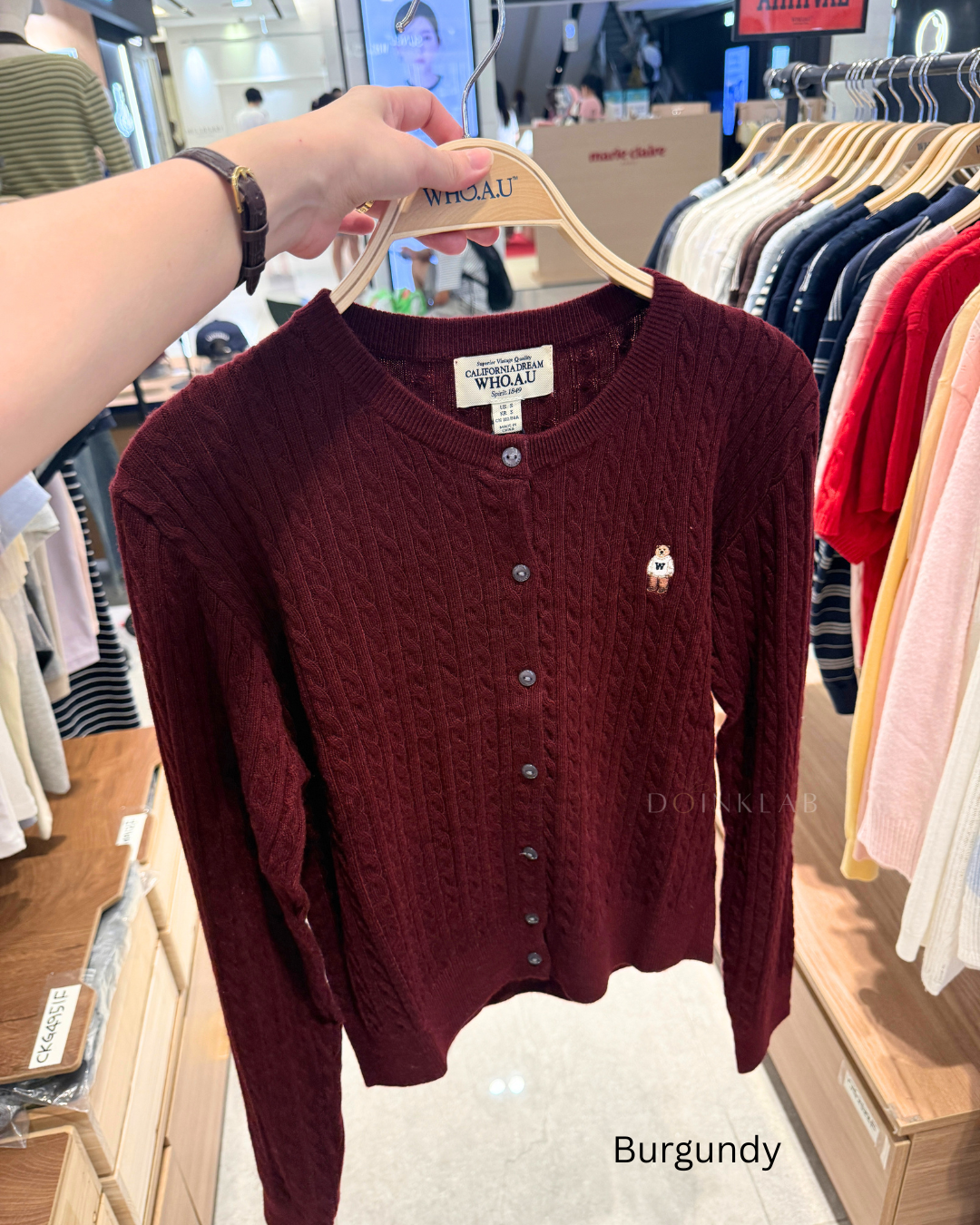 WHOAU 07 薄针织开衫 Steve Cable Cardigan