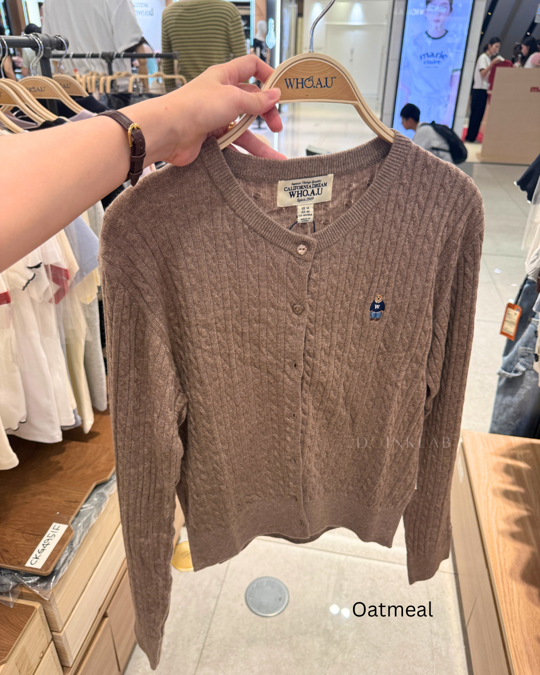 WHOAU 07 薄针织开衫 Steve Cable Cardigan
