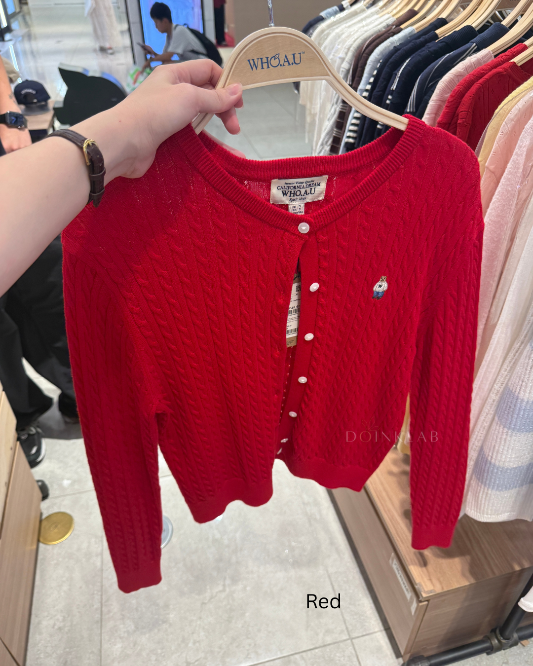 WHOAU 07 薄针织开衫 Steve Cable Cardigan