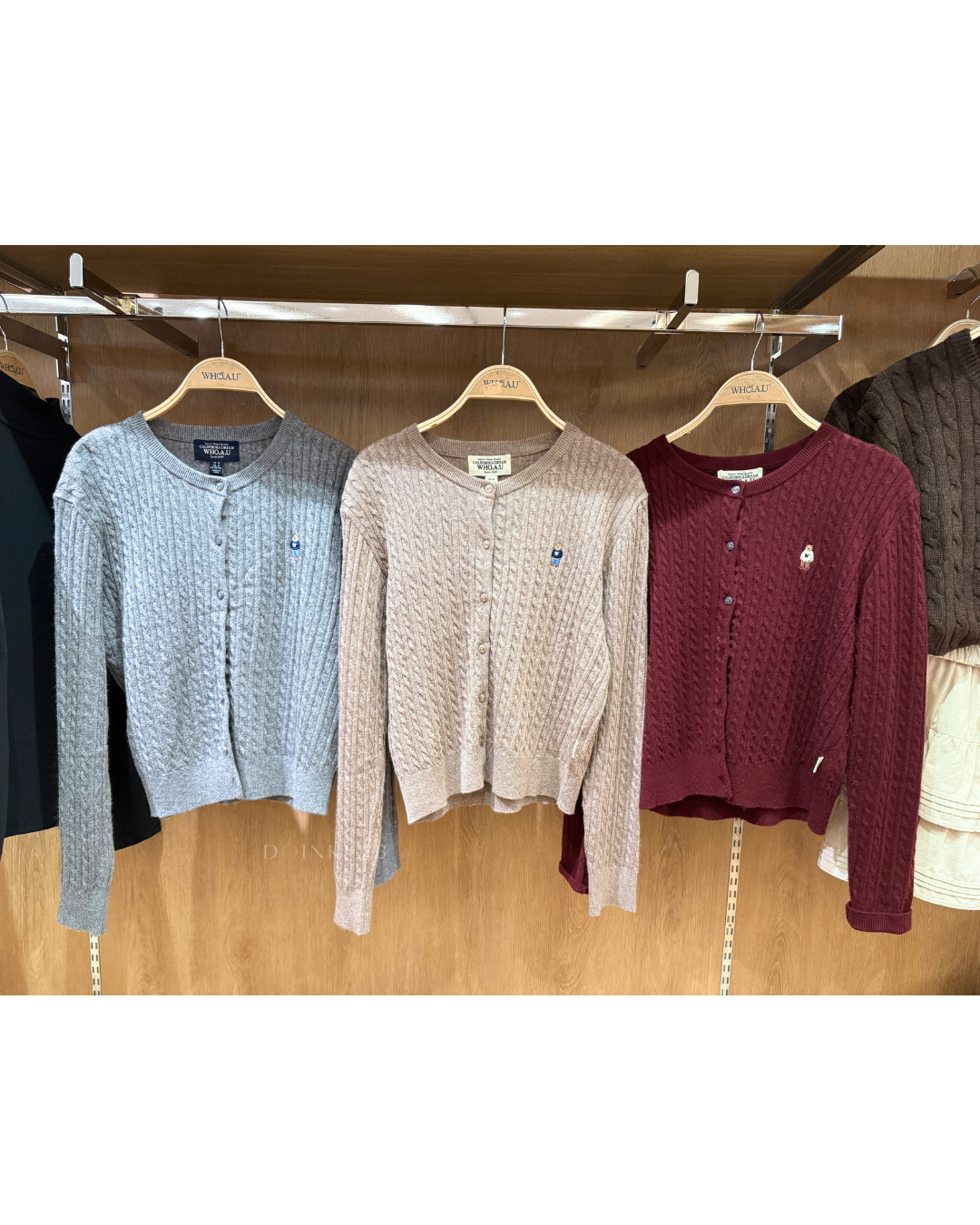WHOAU 007 薄针织开衫 Steve Cable Cardigan
