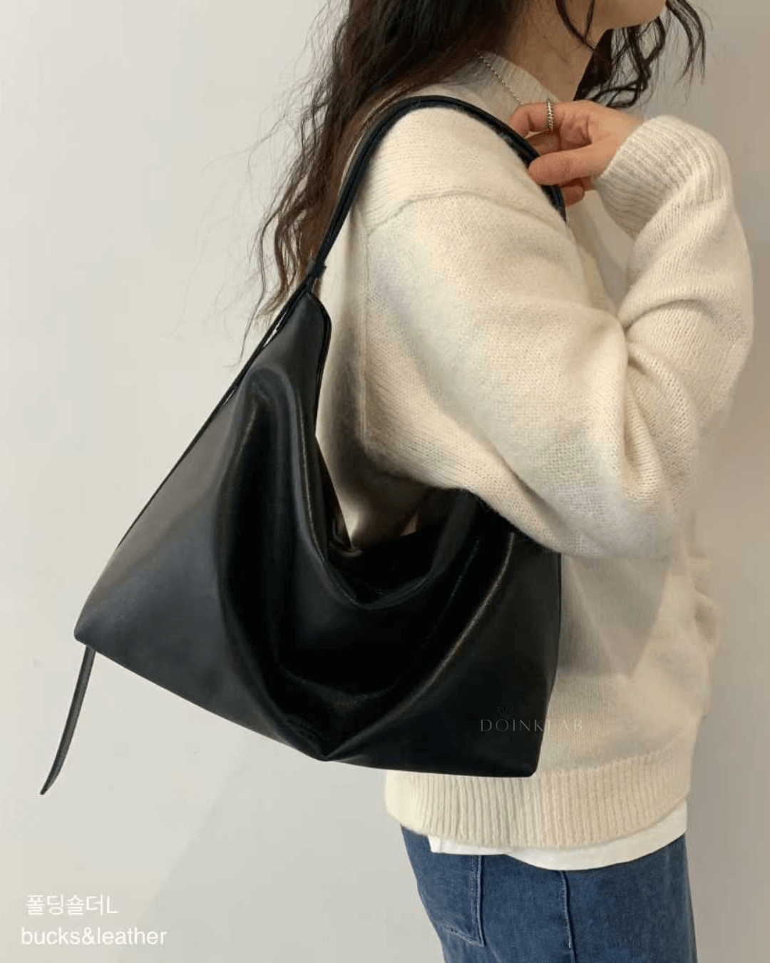 Bucks and Leather Folding Shoulder L 慵懒包 大号 L 001