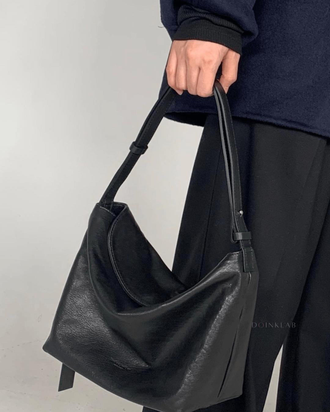 Bucks and Leather Folding Shoulder 慵懒包 中号 M 002