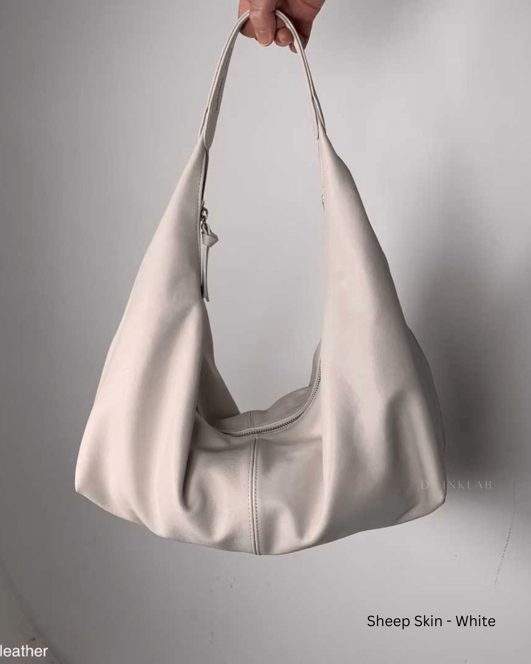 Bucks and Leather Swing Bag L自然皱褶随性手提包 大号 Large 010