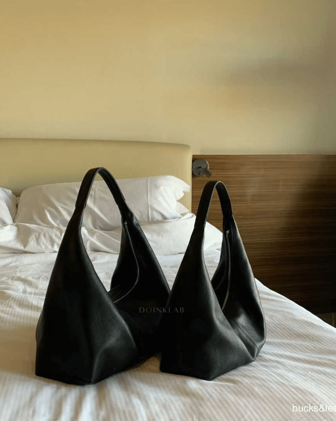 Bucks and Leather Swing Bag 自然皱褶随性手提包 中号 Medium 011