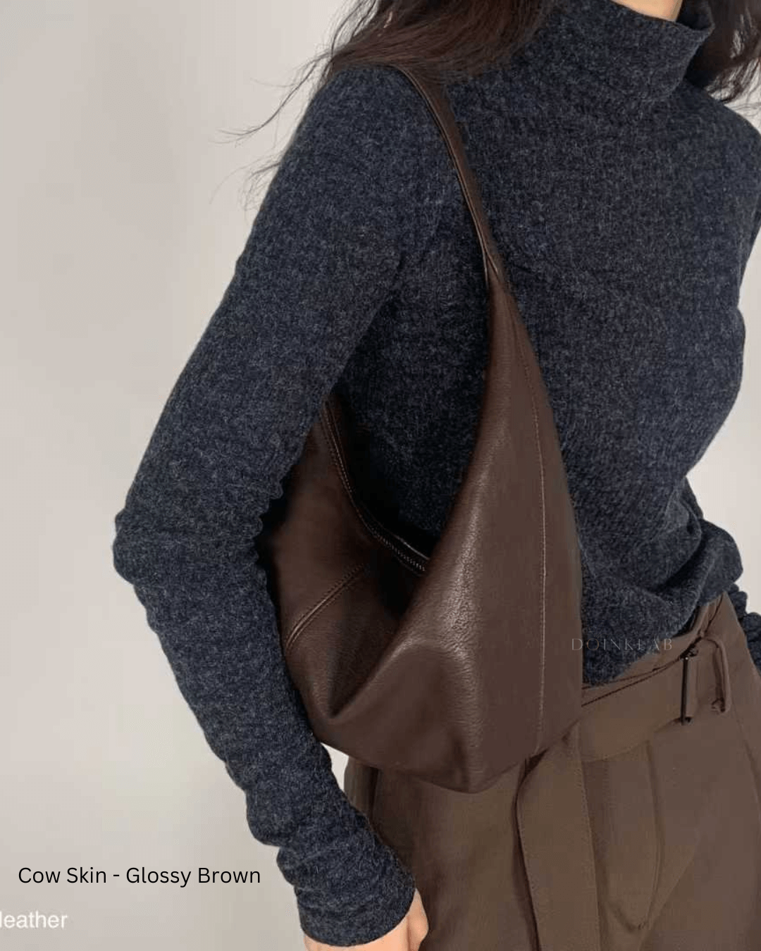 Bucks and Leather Swing Bag 自然皱褶随性手提包 中号 Medium 011