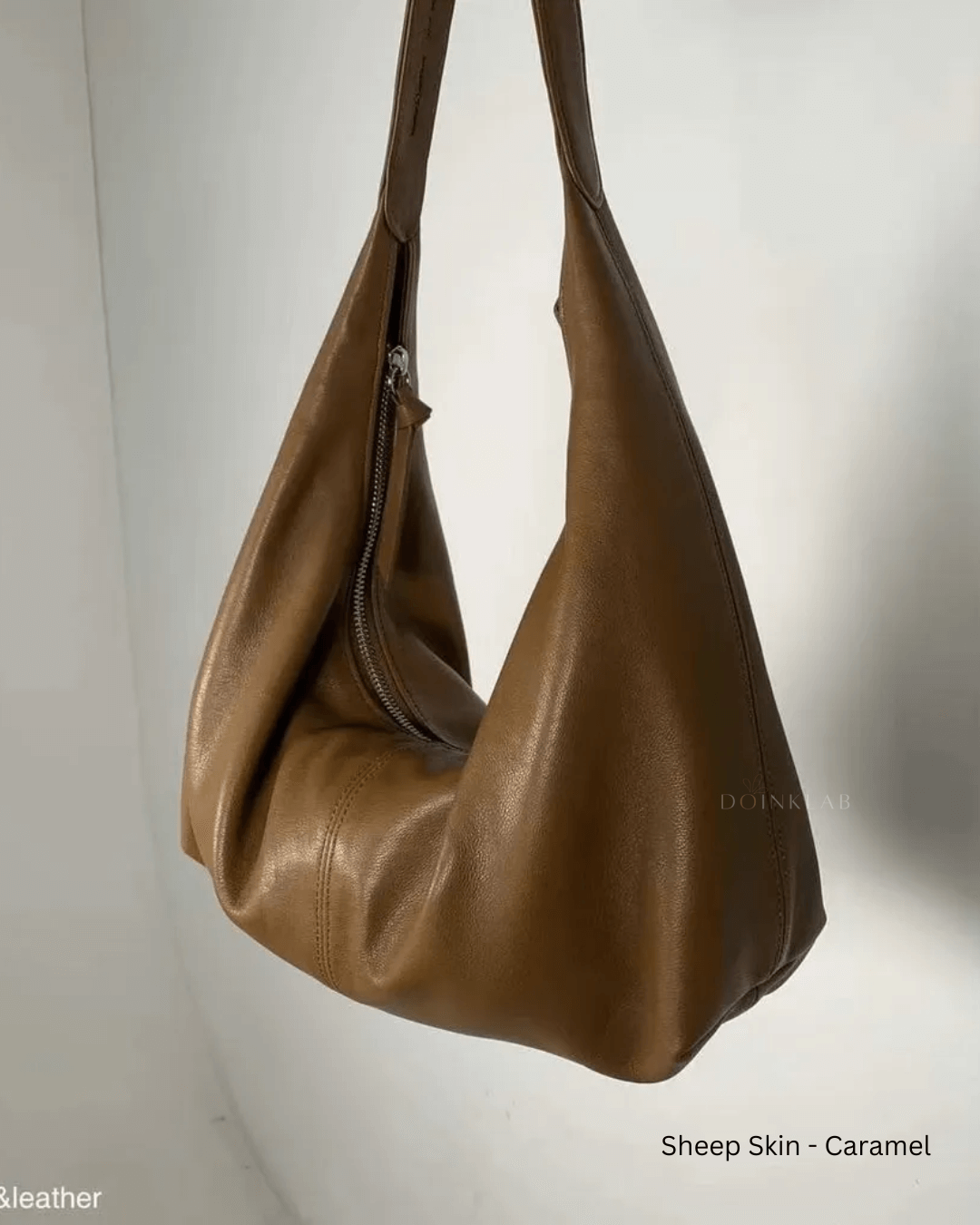 Bucks and Leather Swing Bag 自然皱褶随性手提包 中号 Medium 011