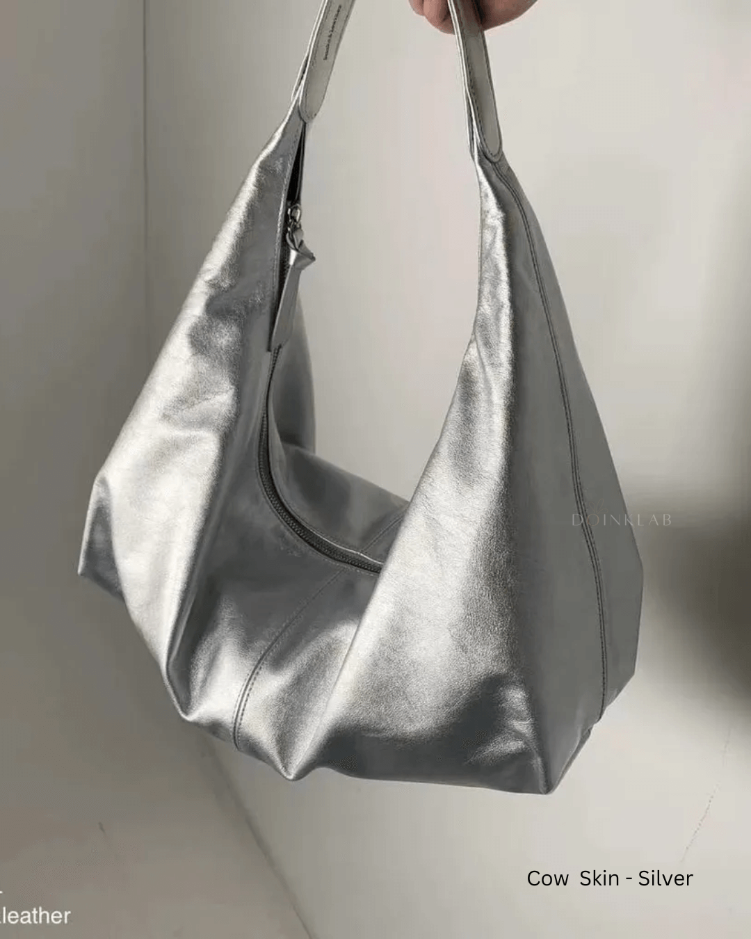 Bucks and Leather Swing Bag 自然皱褶随性手提包 中号 Medium 011