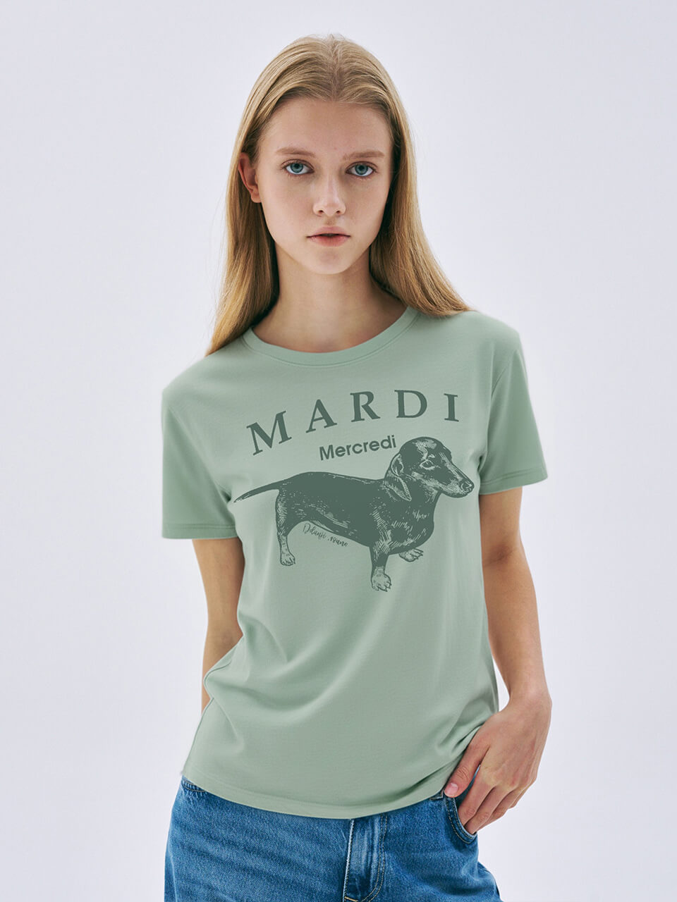 MARDI MERCREDI Slim Tshirt Ddanji Pastel