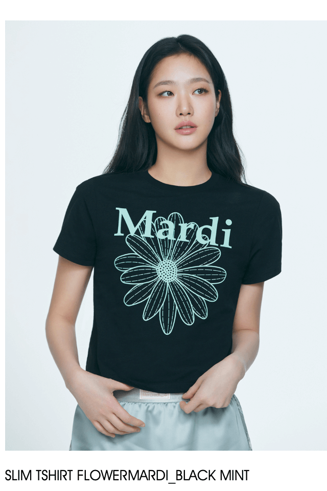 MARDI MERCREDI Slim Tshirt Flowermardi
