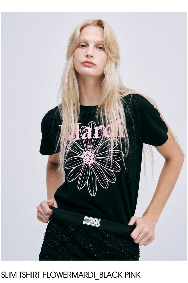 MARDI MERCREDI Slim Tshirt Flowermardi