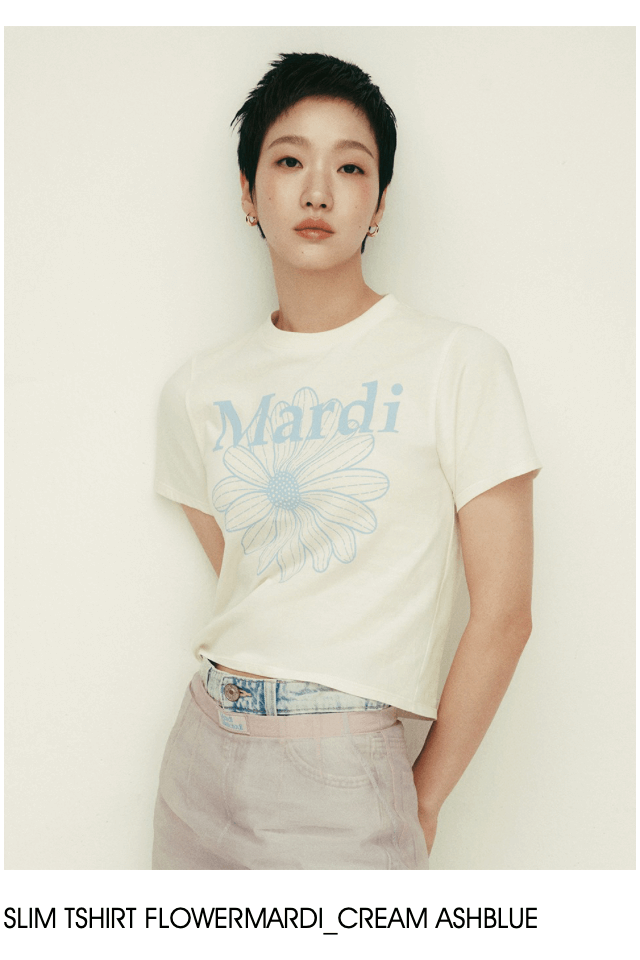 MARDI MERCREDI Slim Tshirt Flowermardi