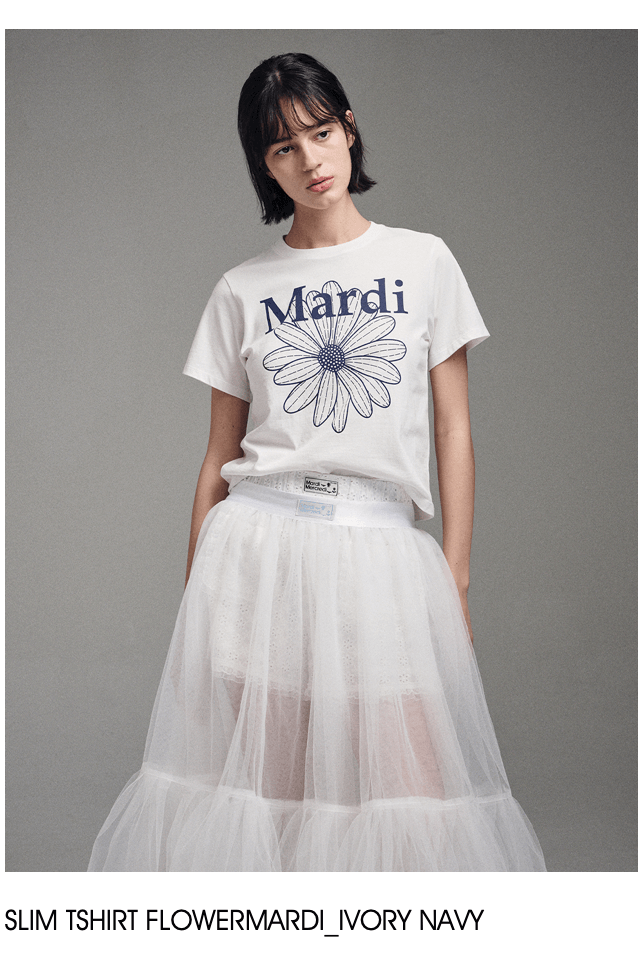 MARDI MERCREDI Slim Tshirt Flowermardi