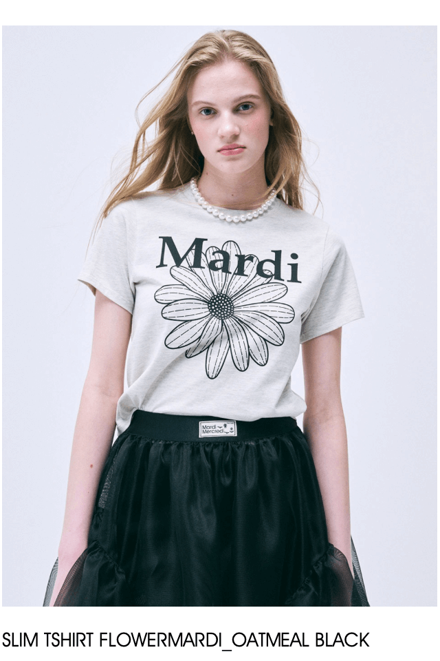 MARDI MERCREDI Slim Tshirt Flowermardi