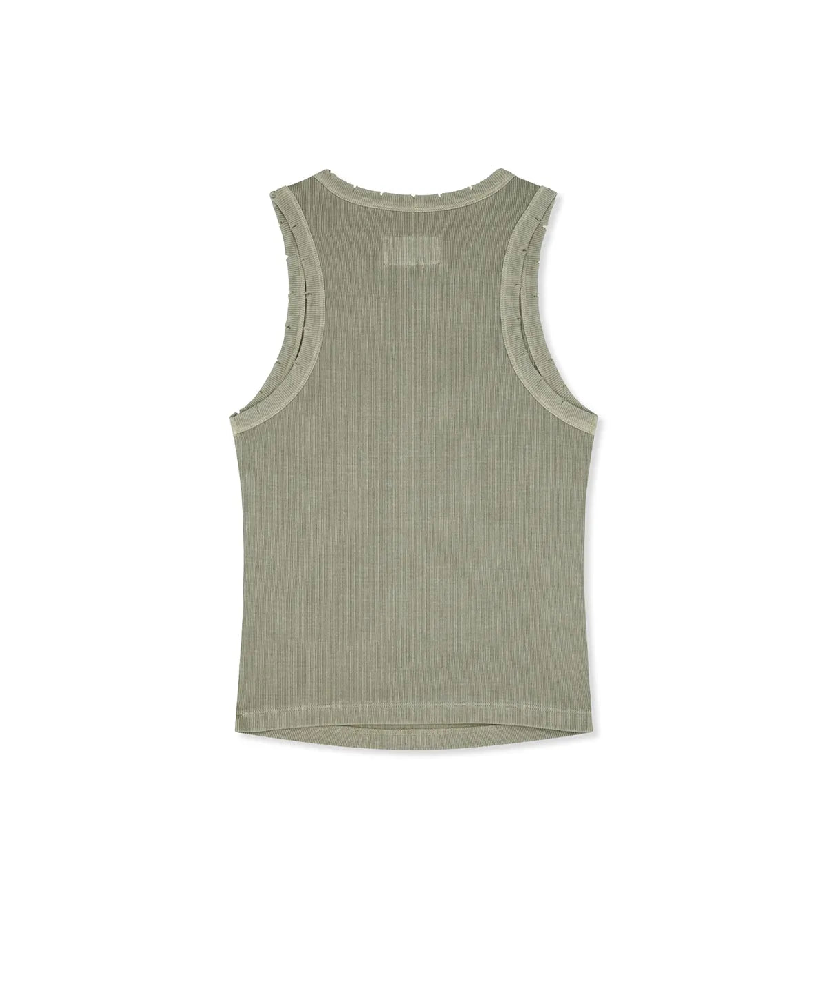 MATIN KIM DISTRESSED SLEEVELESS LOGO TOP