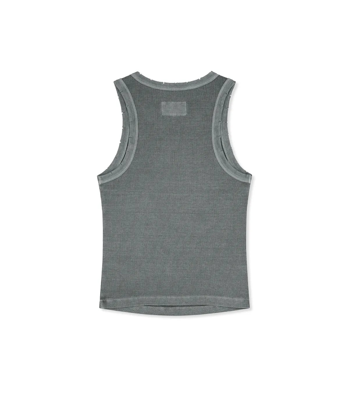 MATIN KIM DISTRESSED SLEEVELESS LOGO TOP