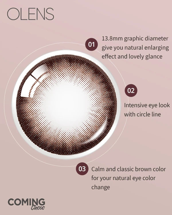 [MONTHLY] OLENS Coming Choco Contact Lens (2p)