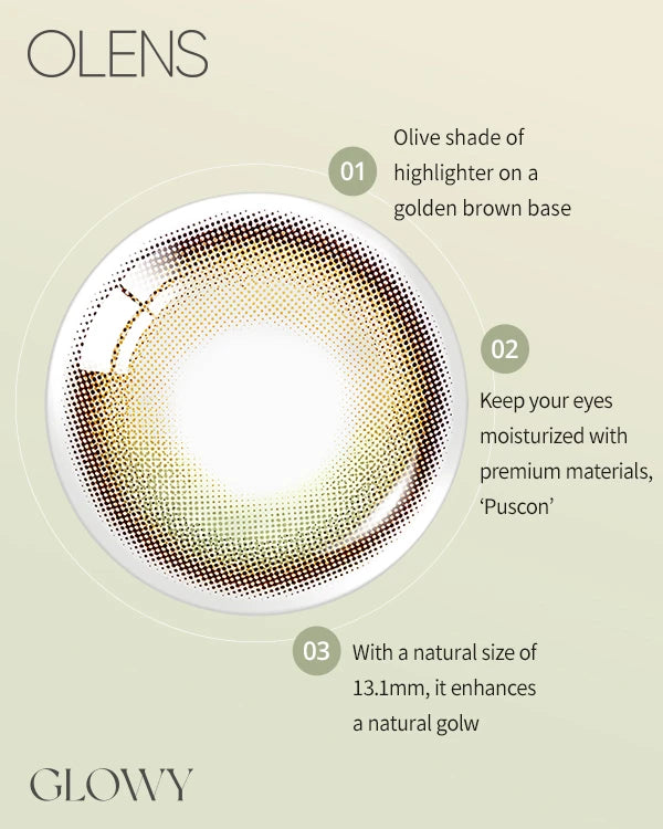 [Daily] OLENS Glowy Contact Lens - Golden Olive (10p)