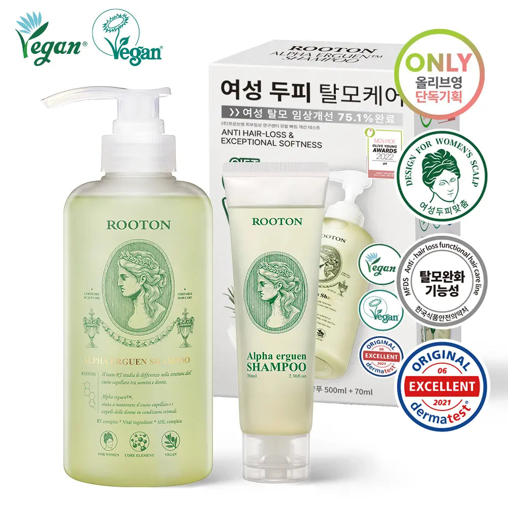 ROOTON Alpha erguen Shampoo | 500ml+70ml