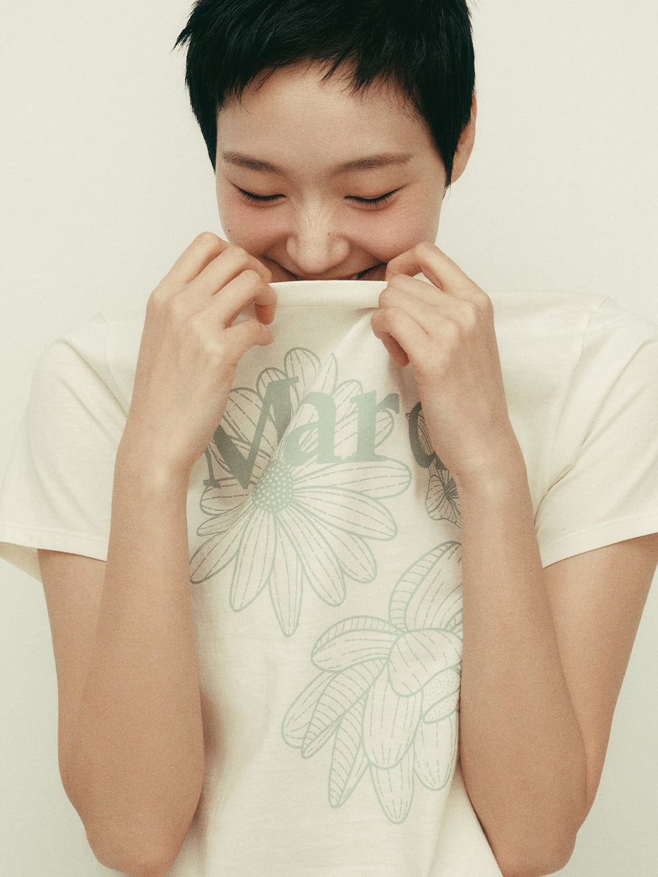 MARDI MERCREDI Slim Tshirt Triple Flower