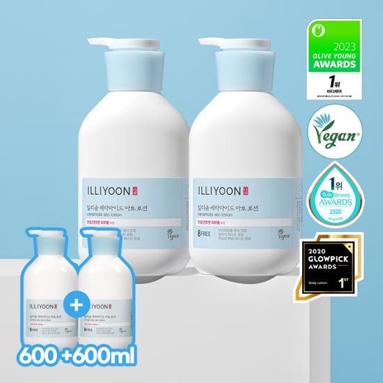 ILLIYOON Ceramide Ato Lotion | 600ml +600ml