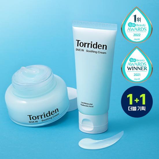 Torriden Dive-in Low-Molecular Hyaluronic Acid Soothing Cream  | 100ml + 100ml