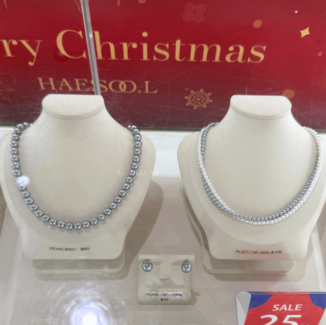 HAESOOL GREY Pearl Necklace (6mm/8mm)