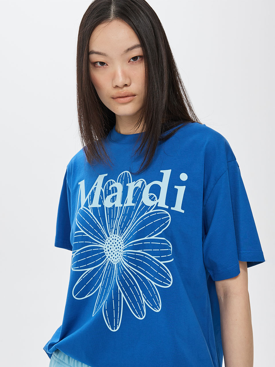 mardi tshirt flowermardi blue sky