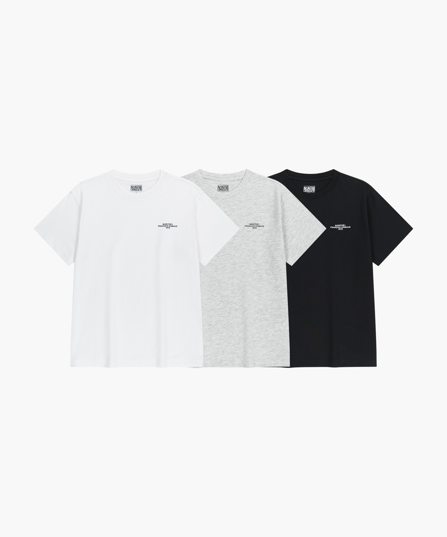 Marithe 05 3Pack Lettering Logo Tee Mix