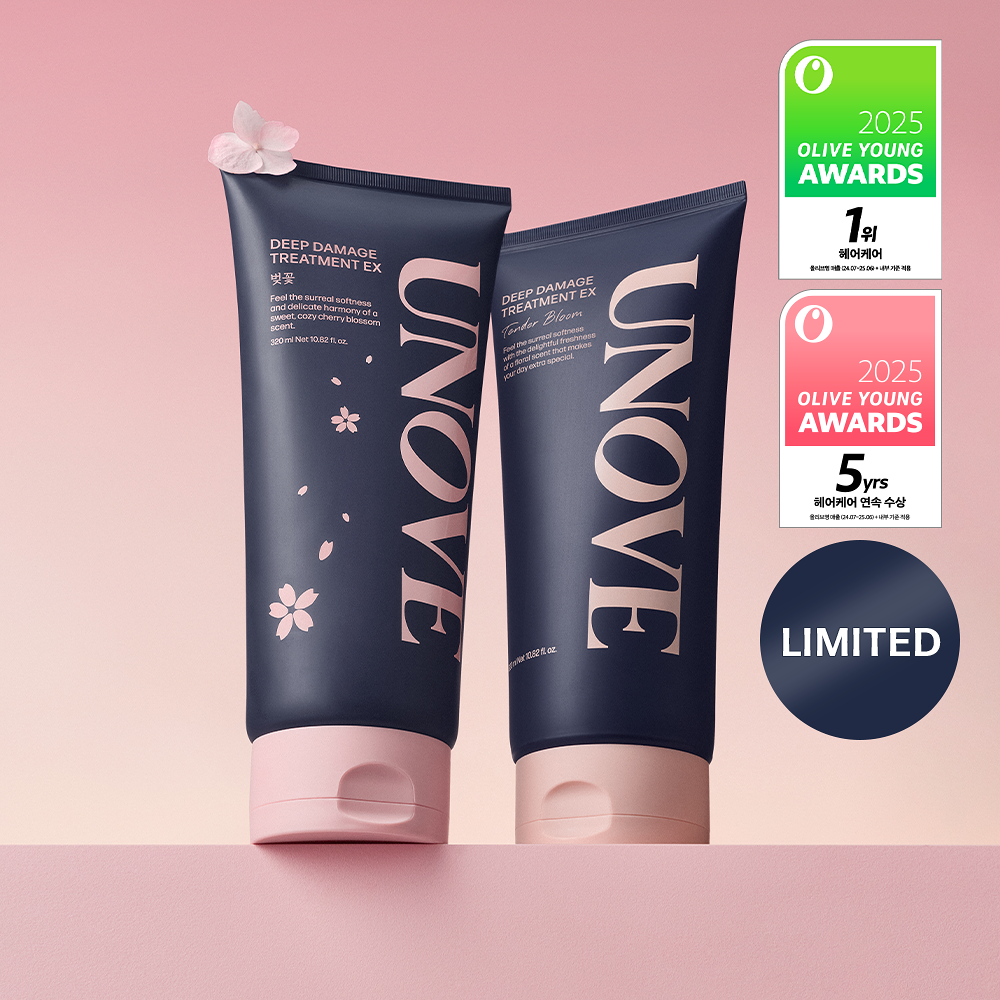 UNOVE Deep Damage Treatment EX Hair Mask | 320ml Cherry Blossom +320ml Tender Bloom