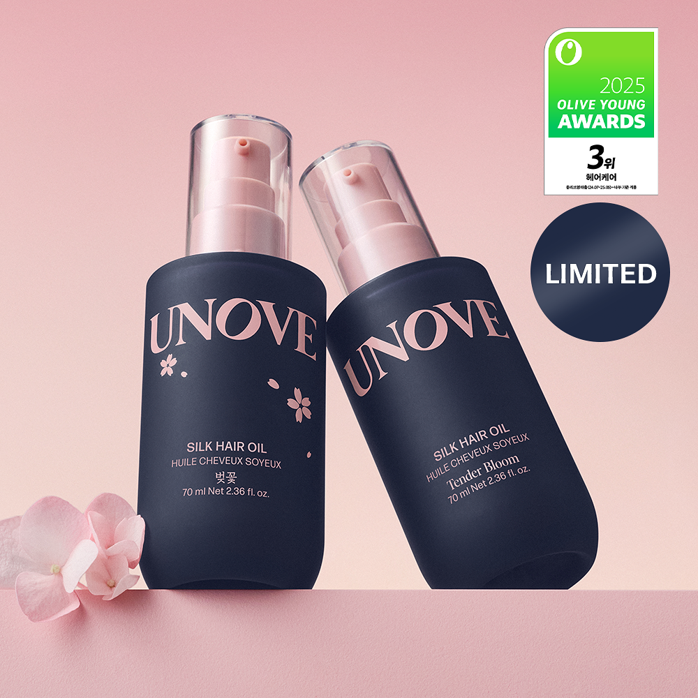UNOVE Silk Oil Essence | 70ml Cherry Blossom + 70ml Tender Bloom