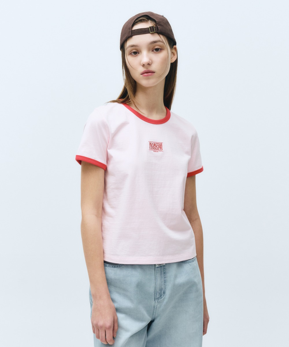 MARITHE 010 W CLASSIC LOGO RINGER TEE