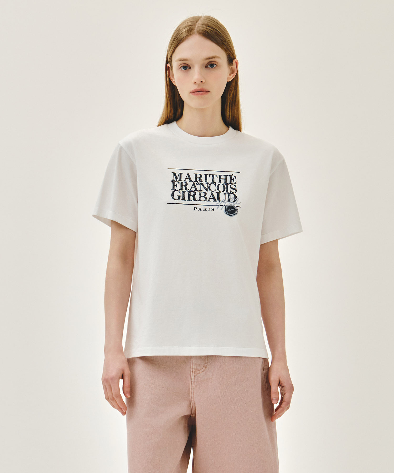 Marithe 075 STAMP CLASSIC LOGO TEE (unisex)